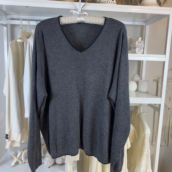 Bachrach Other - Bachrach Men's Size L Gray V Neck Pullover sweater- fall, masculine #3096